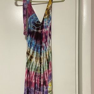 Tie dye maxi dress, one size